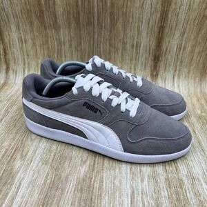 Puma ICRA Trainer‎ Men's Size 10.5 Grey Suede Low Top Sneakers 356741-19